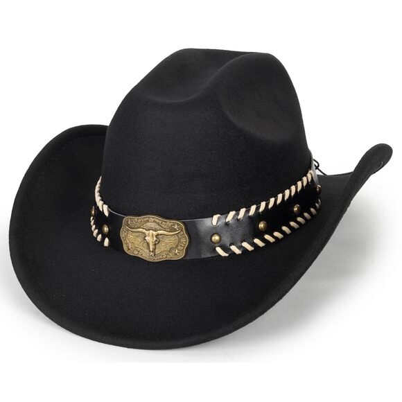 9353 Women Men Classic Western-cowboy-hat- Wide Brim Western Cowboy Cowgirl main image 4
